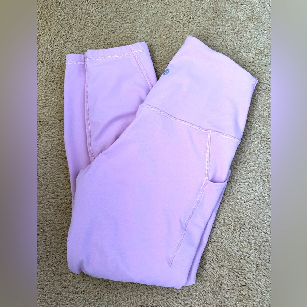 Lululemon High Rise Pink Pants 25